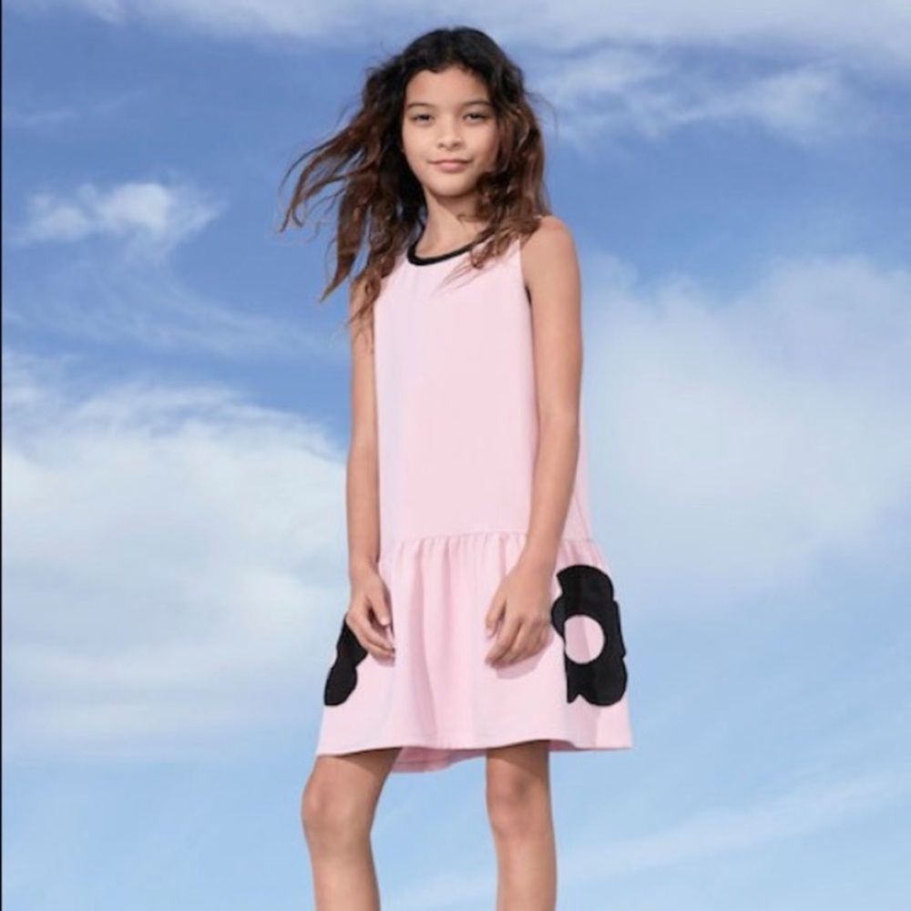 Victoria Beckham Girls' Blush Flower Pocket Dress